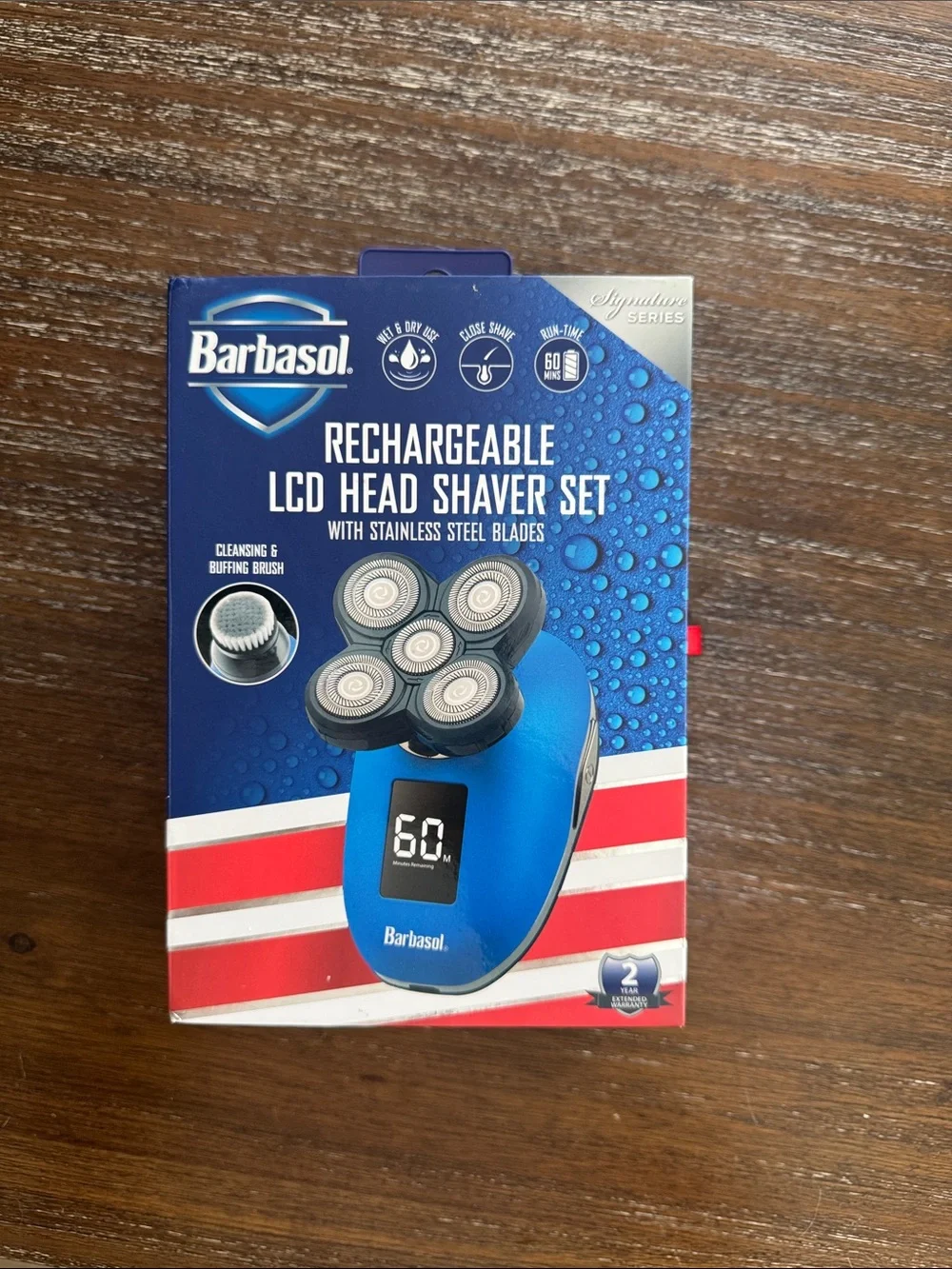 Barbasol Wet & Dry 5-Head Electric Shaver with LCD & Brush